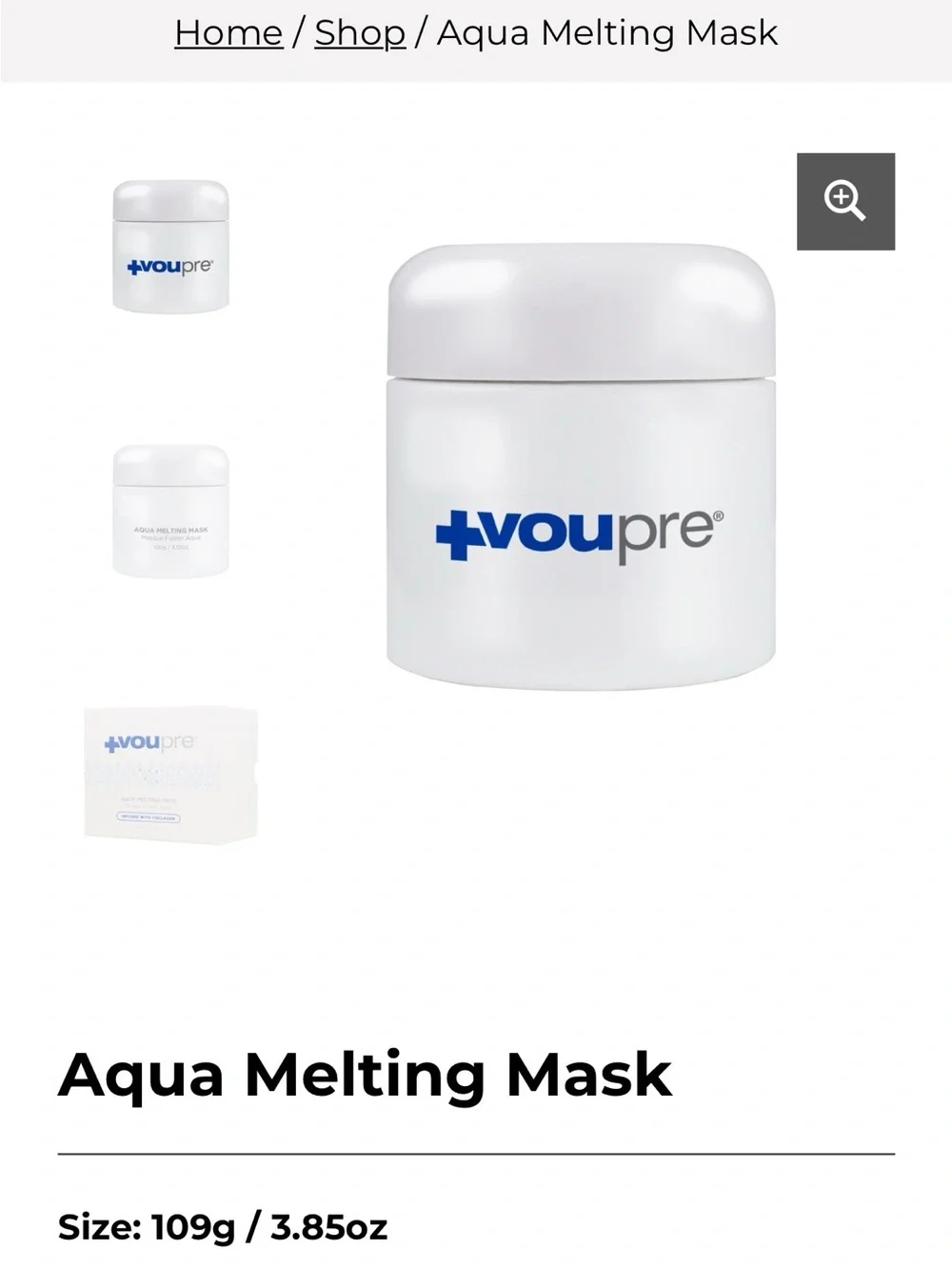 Voupre Aqua Melting Mask - Hydrating Collagen Face Mask